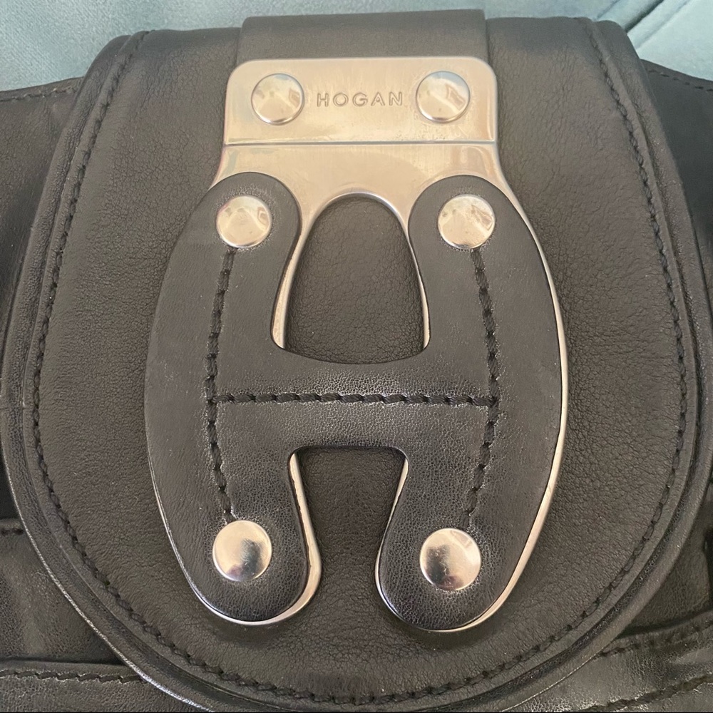 Hogan Black Leather Bucket Bag - Picture 9 of 12